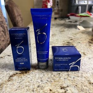 NEW ZO SKIN HEALTH SMART TONE SUNSCREEN, EXFOLIATING POLISH, DUAL ACTION SCRUB